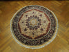 Load image into Gallery viewer, 5&#39; x 5&#39; Ivory Indian Kashmir Silk Round Rug 20957