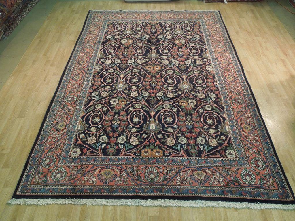 7x10 Authentic Hand Knotted Fine Persian Sarouk Rug - Iran - bestrugplace