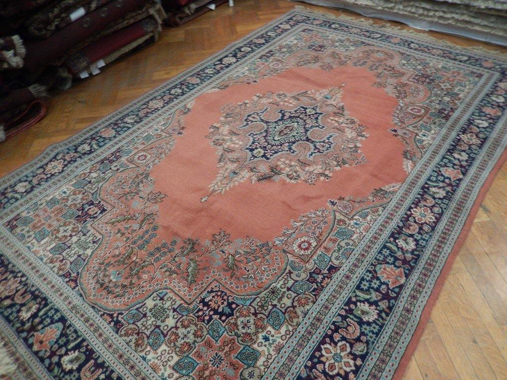 7x11 Authentic Hand Knotted Semi-Antique Persian Sarouk Rug - Iran - bestrugplace