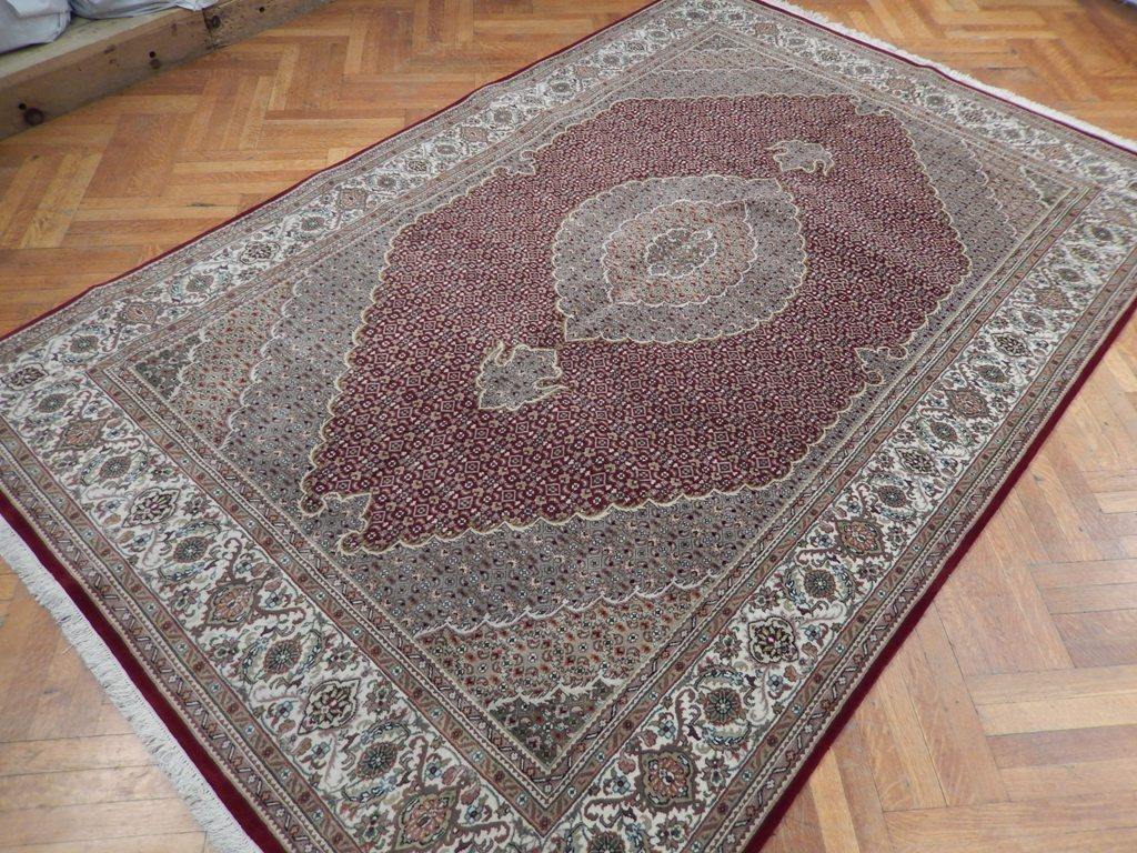 7x10 Wool&Silk Tabriz Mahi Rug - India - bestrugplace