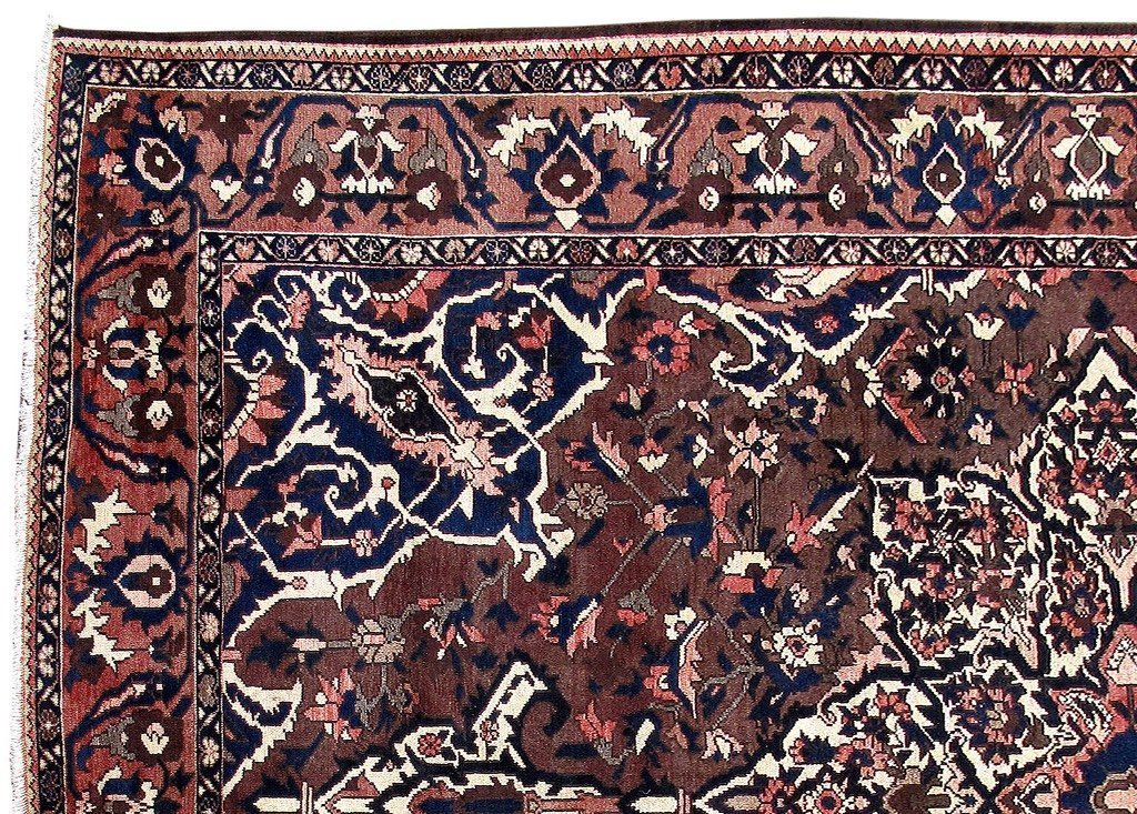 8.8 x 11.8 Handmade Brown Authentic Persian Bakhtiari Rug 80844