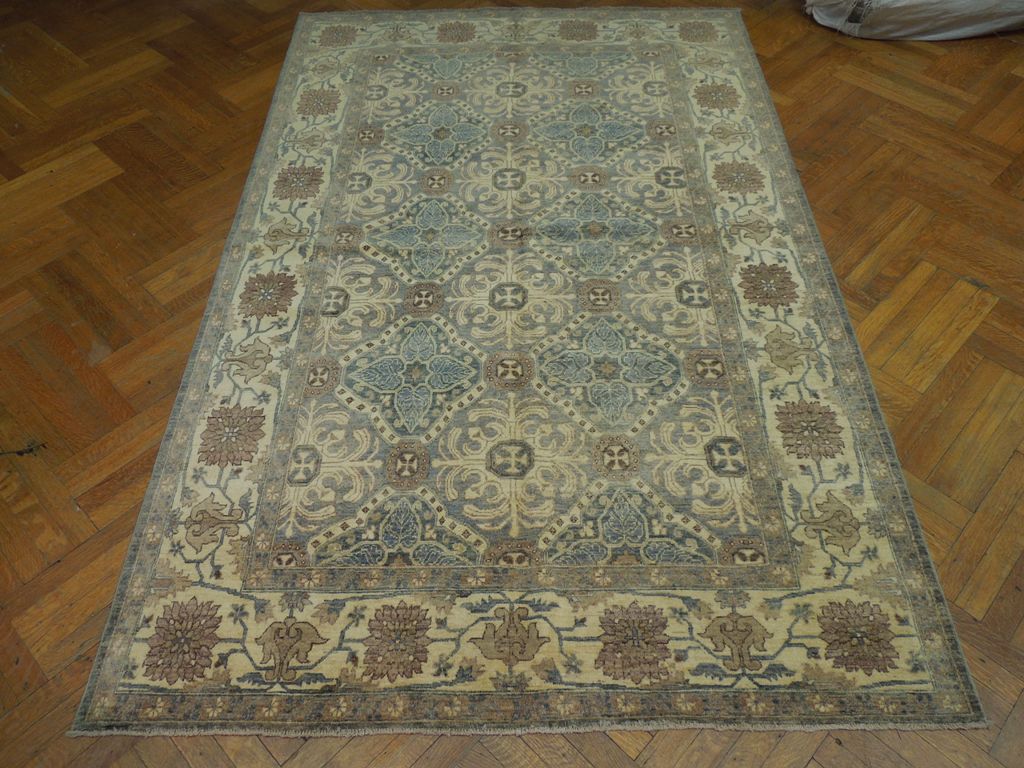 5.9 x 9 Pine Green Chobi Peshawar Rug 20263