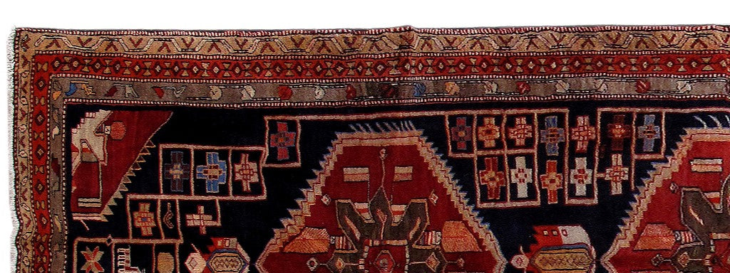 4.7 x 10.4 Black Persian Tabriz Rug 80524