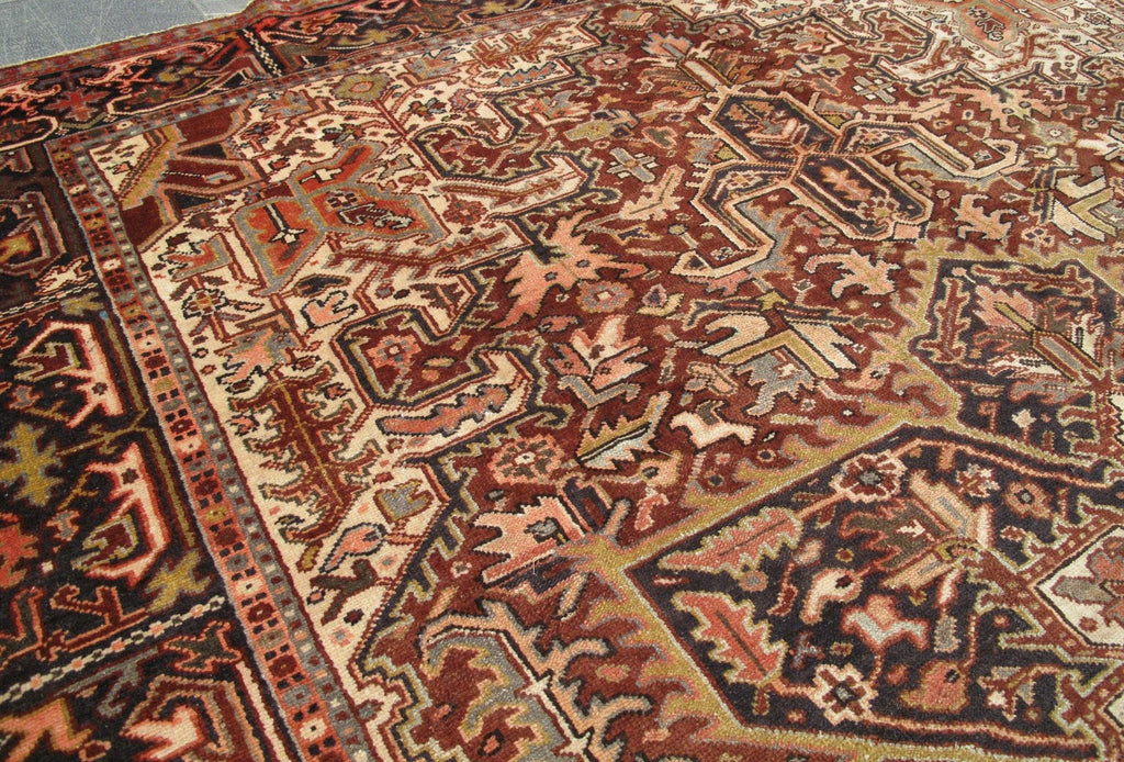 Luxurious 9x11 Authentic Hand-knotted Persian Heriz Rug - Iran - bestrugplace