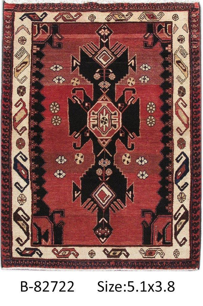 Luxurious 4x5 Authentic Hand-knotted Persian Hamadan Rug - Iran - bestrugplace
