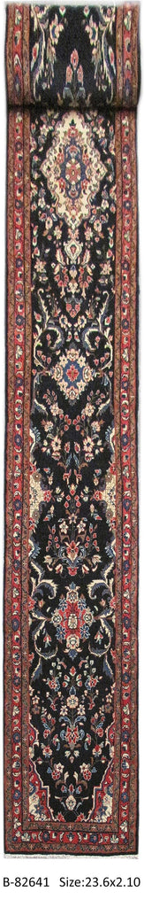 Luxurious 3x24 Authentic Hand-knotted Persian Hamadan Rug - Iran - bestrugplace