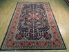 Load image into Gallery viewer, 6.9 x 10 Navy Blue Fine Persian Lilihan Sarouk Rug 72369