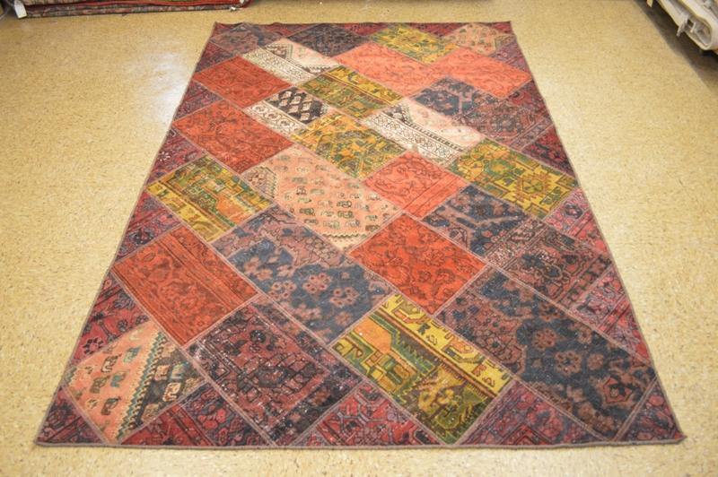 6x9 Authentic Handmade Persian Patchwork Rug - Iran - bestrugplace