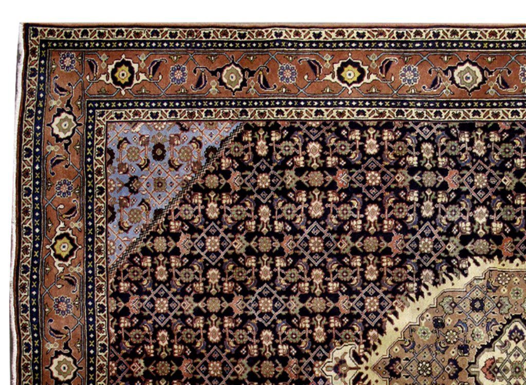 6.8 x 9.9 Navy Blue Persian Ardebil Rug 80764