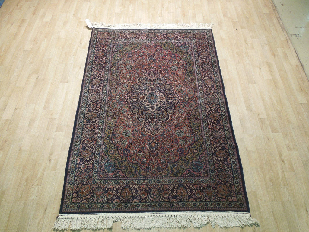 5x7 Authentic Hand-Knotted Antique Persian Kashan Rug - Iran - bestrugplace