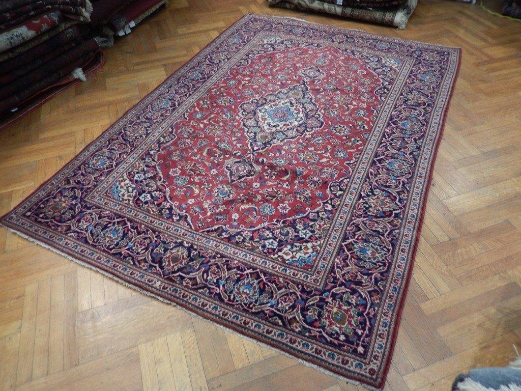 7x10 Authentic Hand Knotted Persian Kashan Rug - Iran - bestrugplace