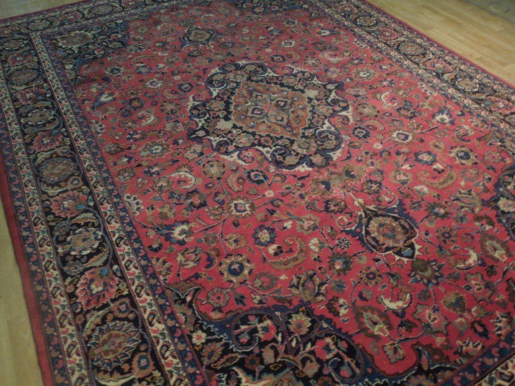 8x12 Authentic Hand Knotted Signed Persian Mashad Rug - Iran - bestrugplace