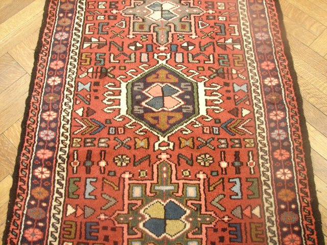 2.8 x 15.4 Red Persian Karajeh Runner Rug 12211