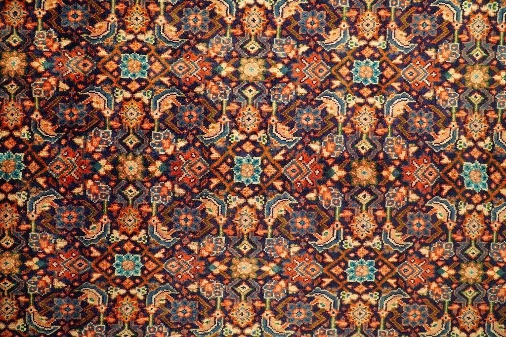 9x13 Authentic Hand Knotted Semi-Antique Persian Herati Rug - Iran - bestrugplace