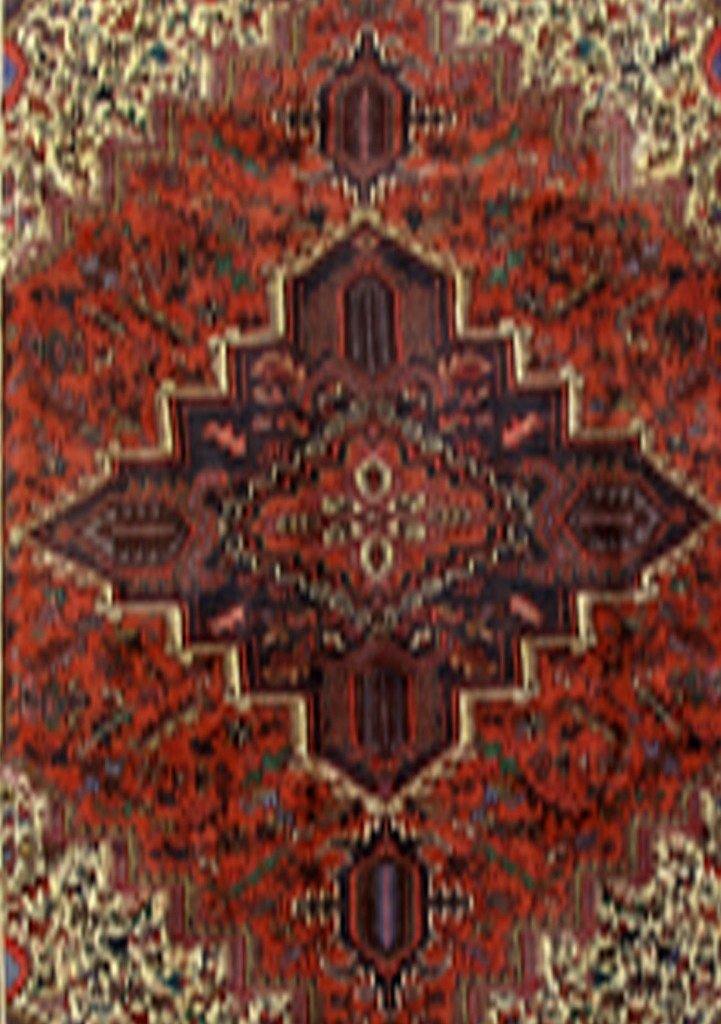 8x11 Authentic Hand Knotted Persian Heriz Rug - Iran - bestrugplace