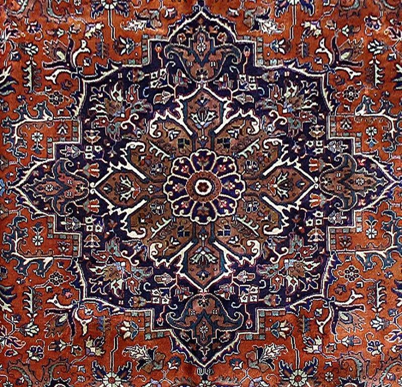 9x13 Authentic Hand Knotted Persian Heriz Rug - Iran - bestrugplace