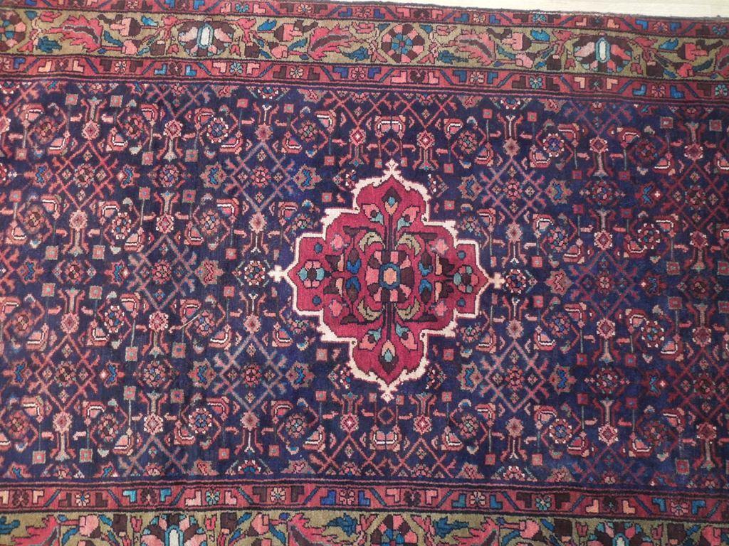 5x10 Authentic Hand Knotted Semi-Antique Persian Herati Runner - Iran - bestrugplace
