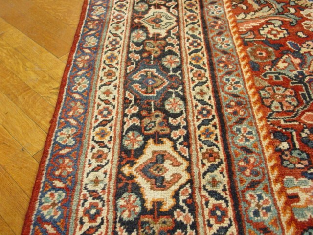 10.6 x 17 ANTIQUE Persian Sarouk Rug 390