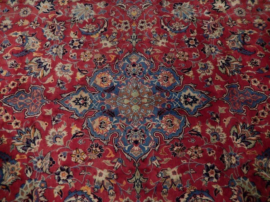 9x13 Authentic Hand Knotted Semi-Antique Persian Isfahan Rug - Iran - bestrugplace