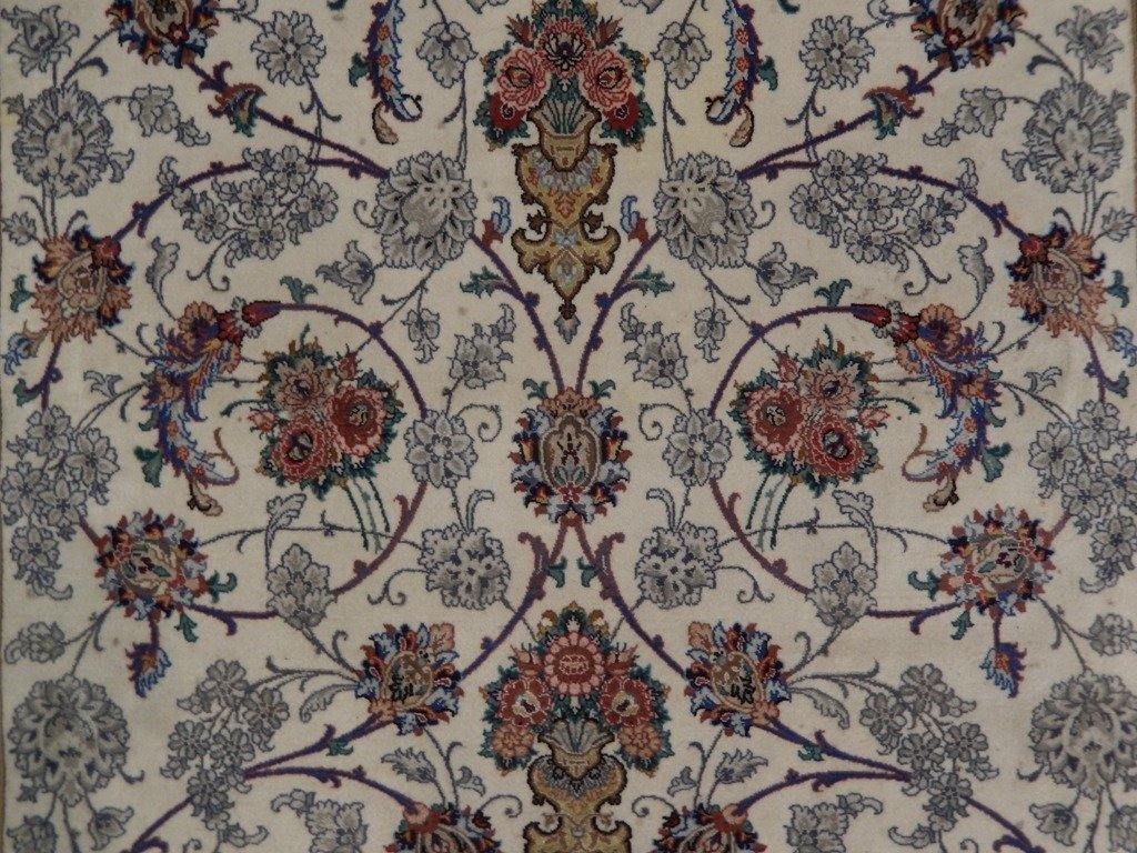 5x8 Authentic Handmade Signed Persian Isfahan Wool & Silk Rug - Iran - bestrugplace