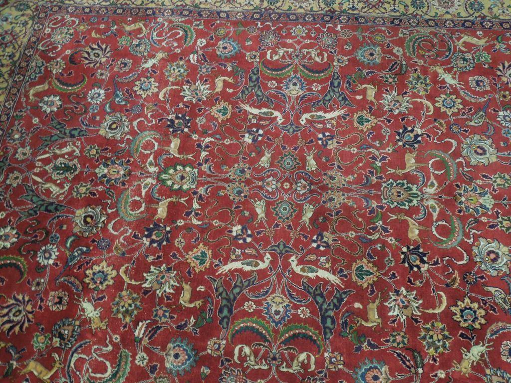 8x11 Authentic Hand Knotted Semi-Antique Persian Tabriz Rug - Iran - bestrugplace