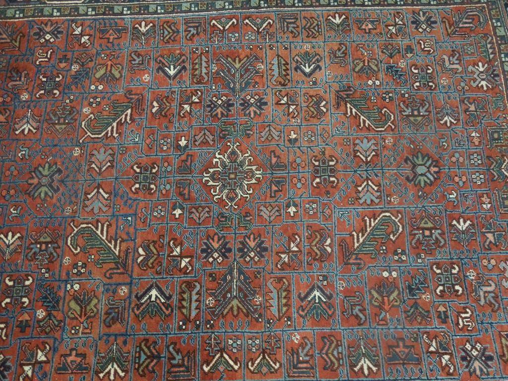 8x10 Authentic Hand Knotted Semi-Antique Persian Heriz Rug - Iran - bestrugplace