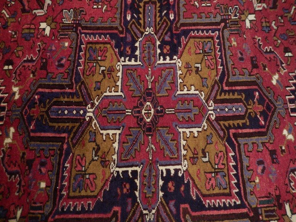 8x11 Authentic Hand Knotted Semi-Antique Persian Heriz Rug - Iran - bestrugplace