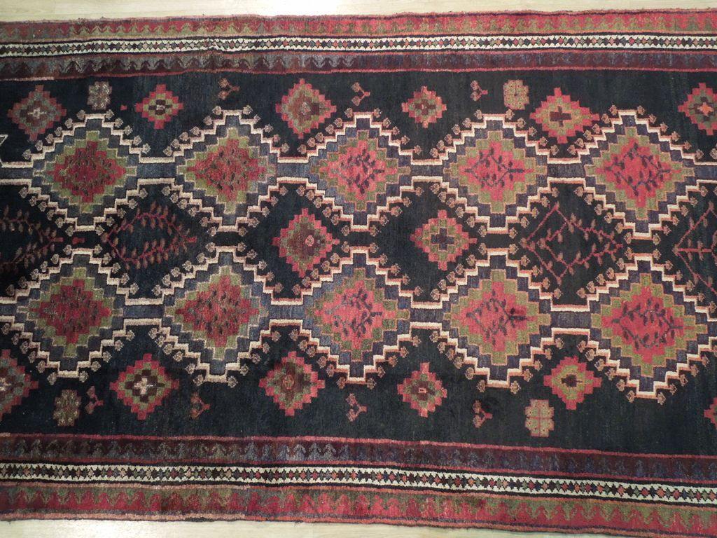 5x9 Authentic Hand Knotted Semi-Antique Persian Hamadan Runner - Iran - bestrugplace