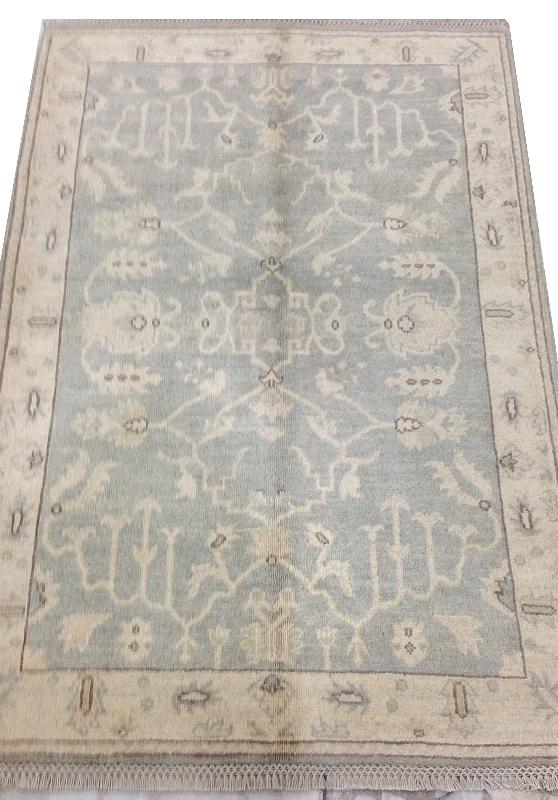 3.4 x 4.9 GRAY OSHAK handmade Wool Rug #PIX-26772