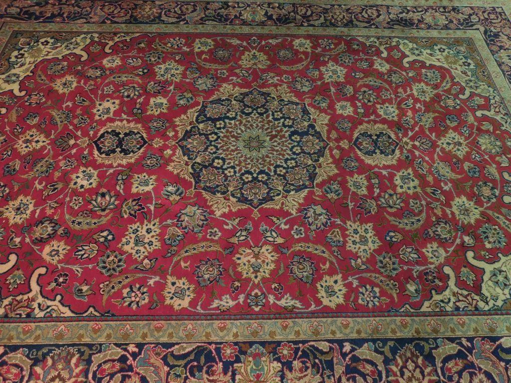 8x12 Authentic Hand Knotted Semi-Antique Persian Tabriz Rug - Iran - bestrugplace