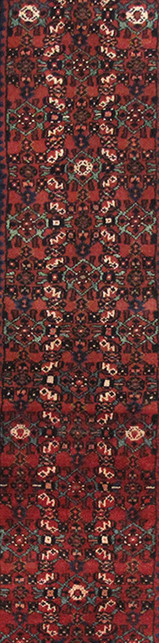2' x 7' Red Persian Hamadan Rug 82636