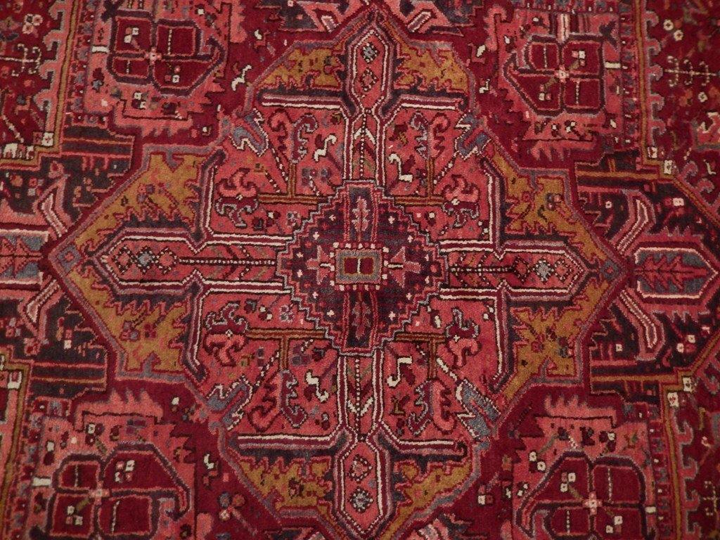 8x11 Authentic Hand Knotted Semi-Antique Persian Heriz Rug - Iran - bestrugplace