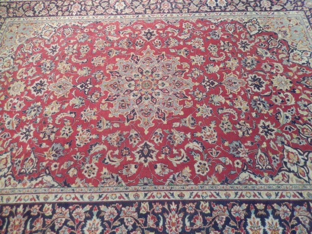 8x12 Authentic Hand Knotted Semi-Antique Persian Isfahan Rug - Iran - bestrugplace