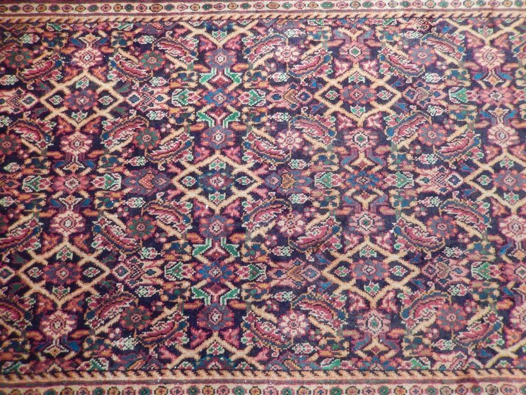 5x11 Authentic Hand Knotted Semi-Antique Persian Herati Runner - Iran - bestrugplace