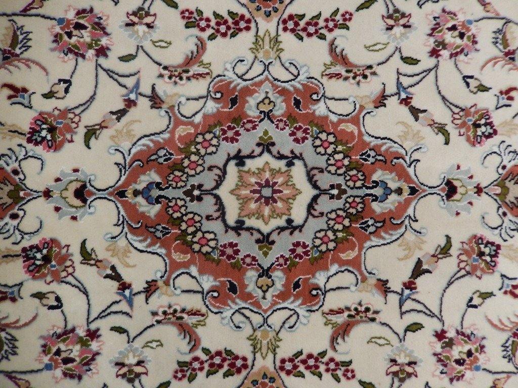 4x7 Authentic Handmade Wool & Silk Persian Rug - Iran - bestrugplace