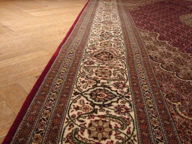 6.7 x 10.3 Red Persian Tabriz Mahi Rug 10636