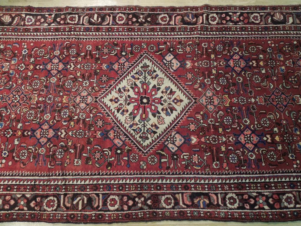 5x11 Authentic Hand Knotted Semi-Antique Persian Herati Runner - Iran - bestrugplace