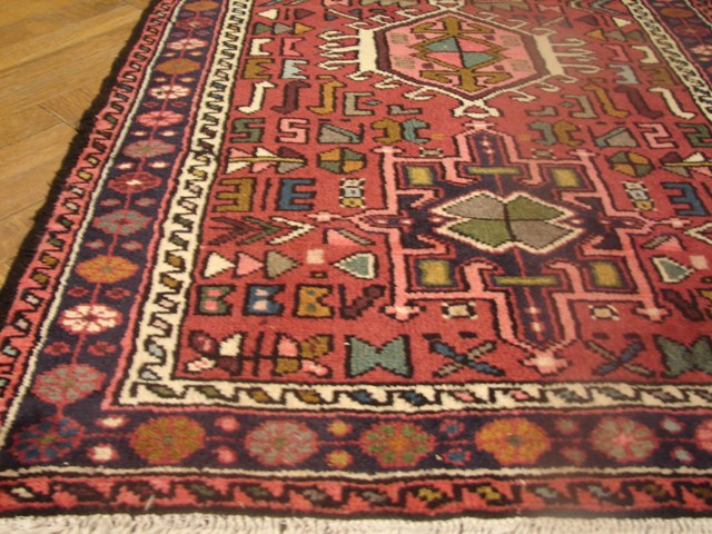 2.8 x 15.4 Red Persian Karajeh Runner Rug 12211