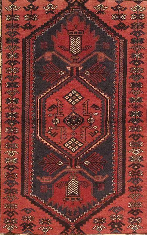 Luxurious 3x5 Authentic Hand-knotted Persian Hamadan Rug - Iran - bestrugplace