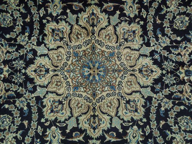 7x10 Authentic Handmade Persian Wool & Silk Nain Rug - Iran - bestrugplace