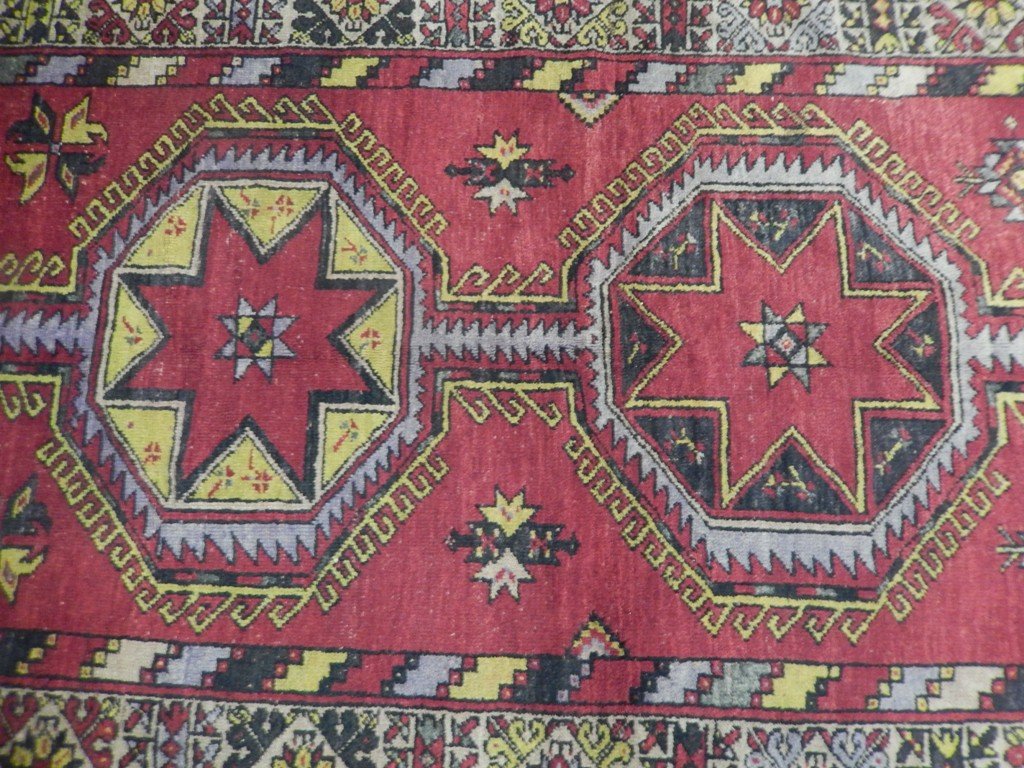 5.4 x 13.1 Greenish Beige Semi Antique Russian Kazak Rug 23597