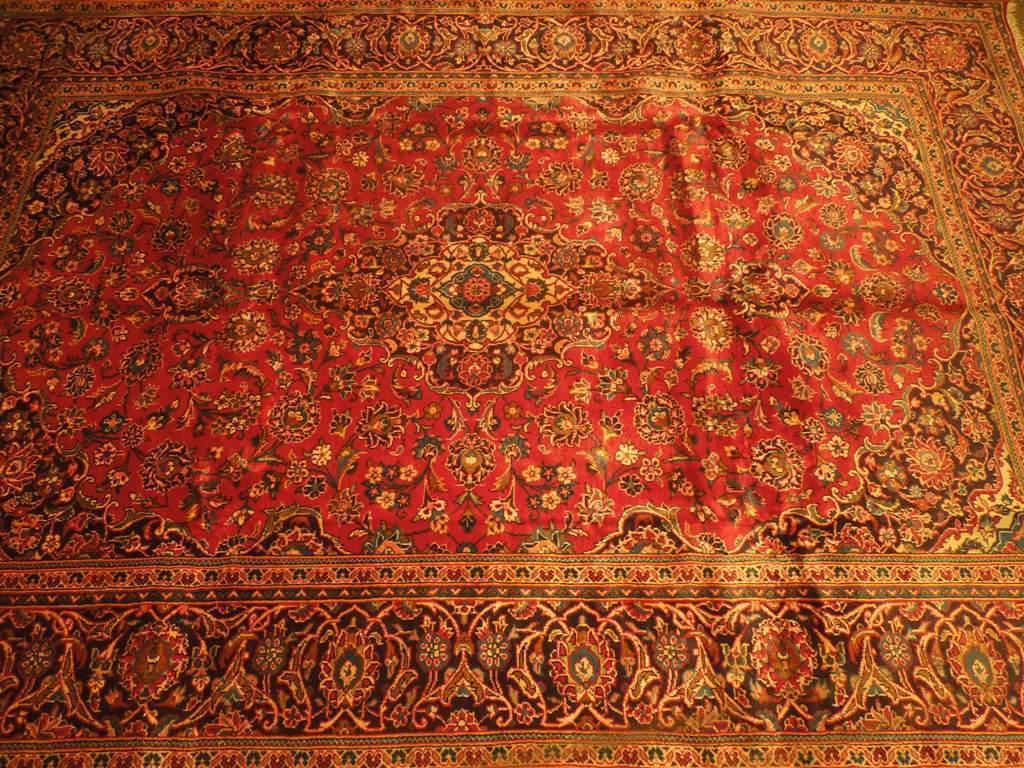 7x10 Authentic Hand Knotted Classic Persian Kashan Rug - Iran - bestrugplace
