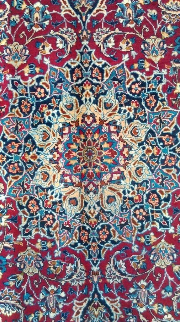 10x14 Authentic Hand Knotted Persian Isfahan Rug - Iran - bestrugplace