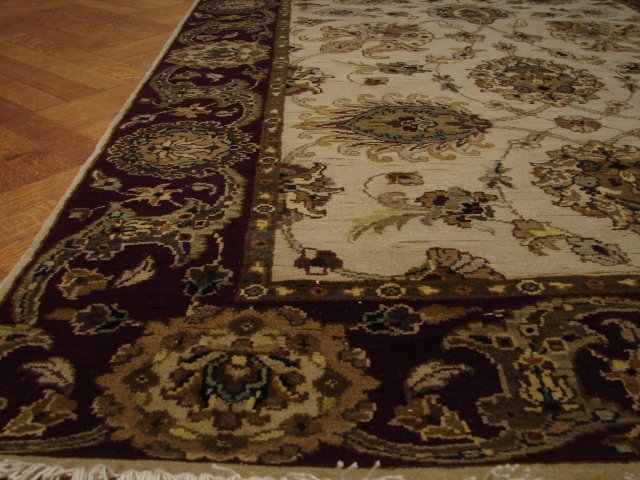 4 x 12.1 Ivory Indian Runner Agra Rug 10863