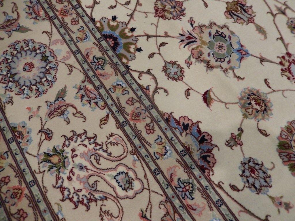8x12 Authentic Handmade High End Wool & Silk Persian Tabriz Rug - Iran - bestrugplace
