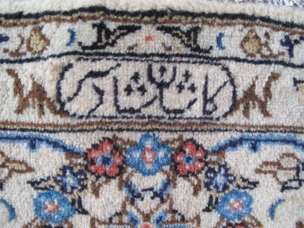 7x10 Authentic Hand-knotted Persian Signed Kashan Rug - Iran - bestrugplace