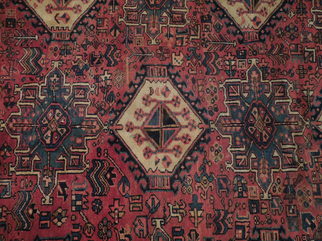 9x13 Authentic Hand-Knotted Antique Persian Karaja Rug - Iran - bestrugplace