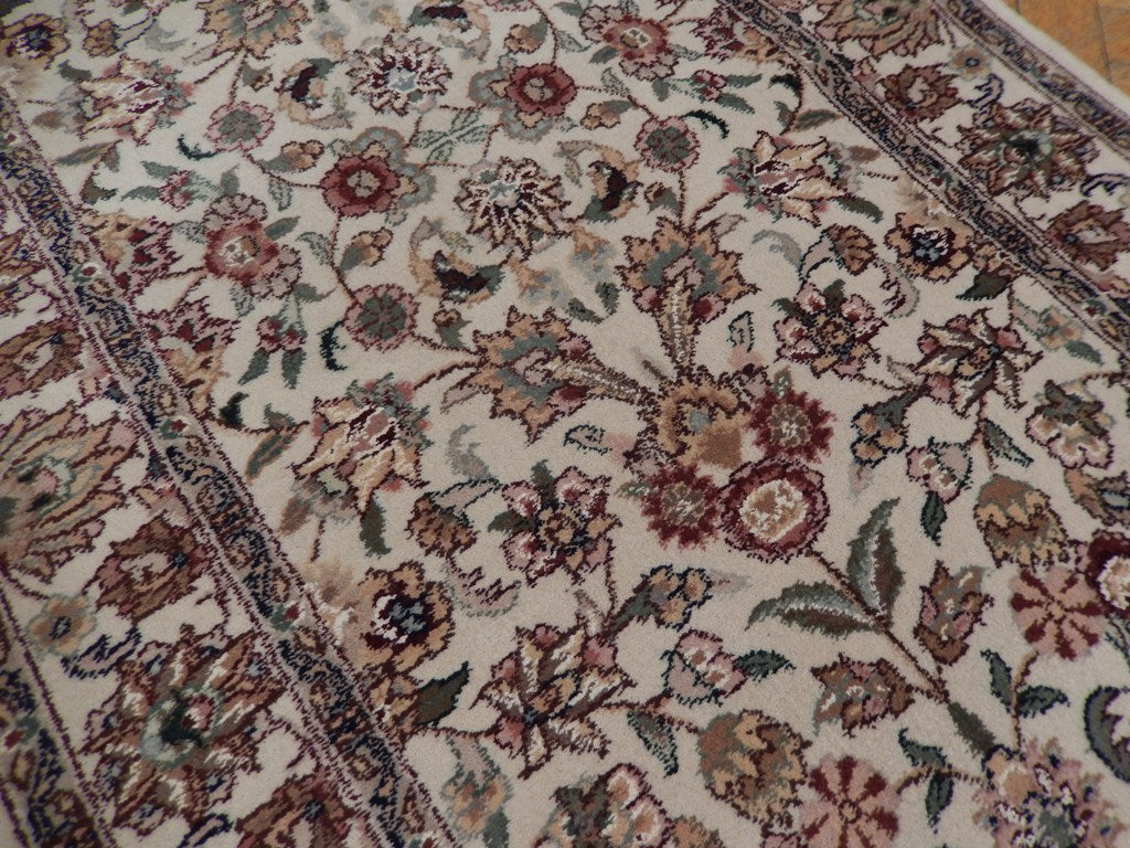 3' x 20' Ivory Sino Wool & Silk Runner Rug 21541