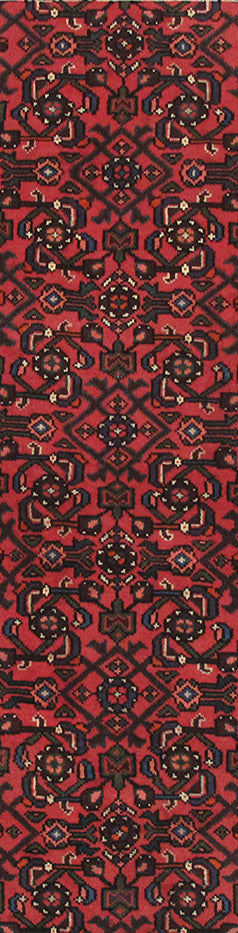 2.4 x 6.3 Red Persian Hamadan Rug 82628