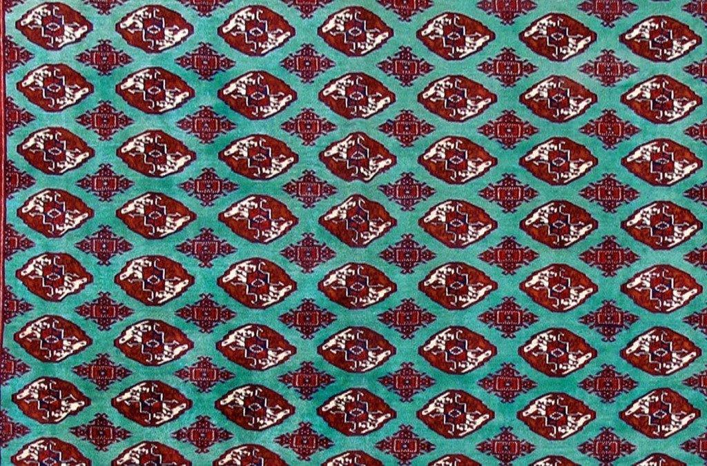 9.8x12.3Authentic Hand Knotted Persian Turkoman Rug - Iran - bestrugplace